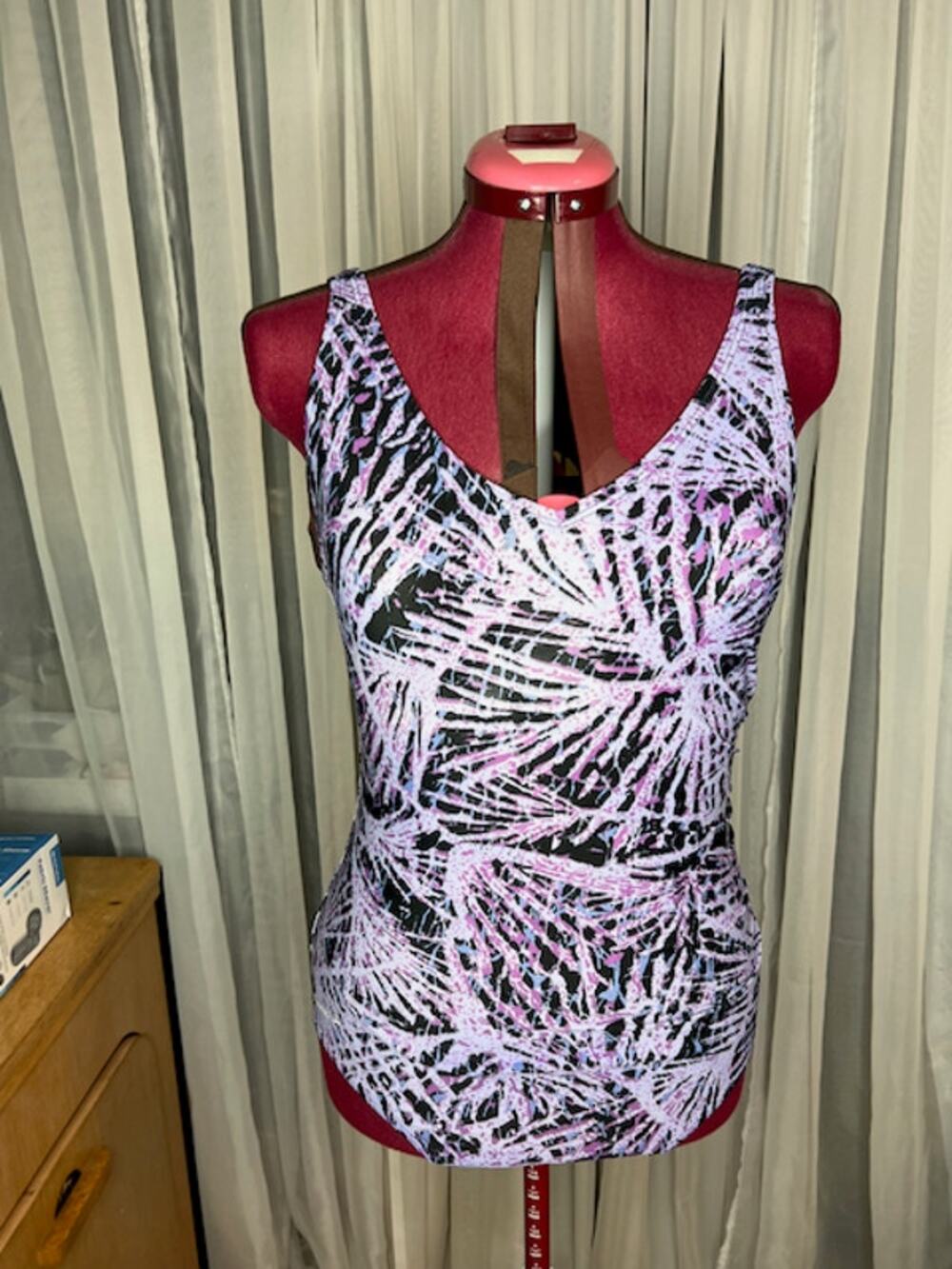Speedo one piece swimsuit purple blue